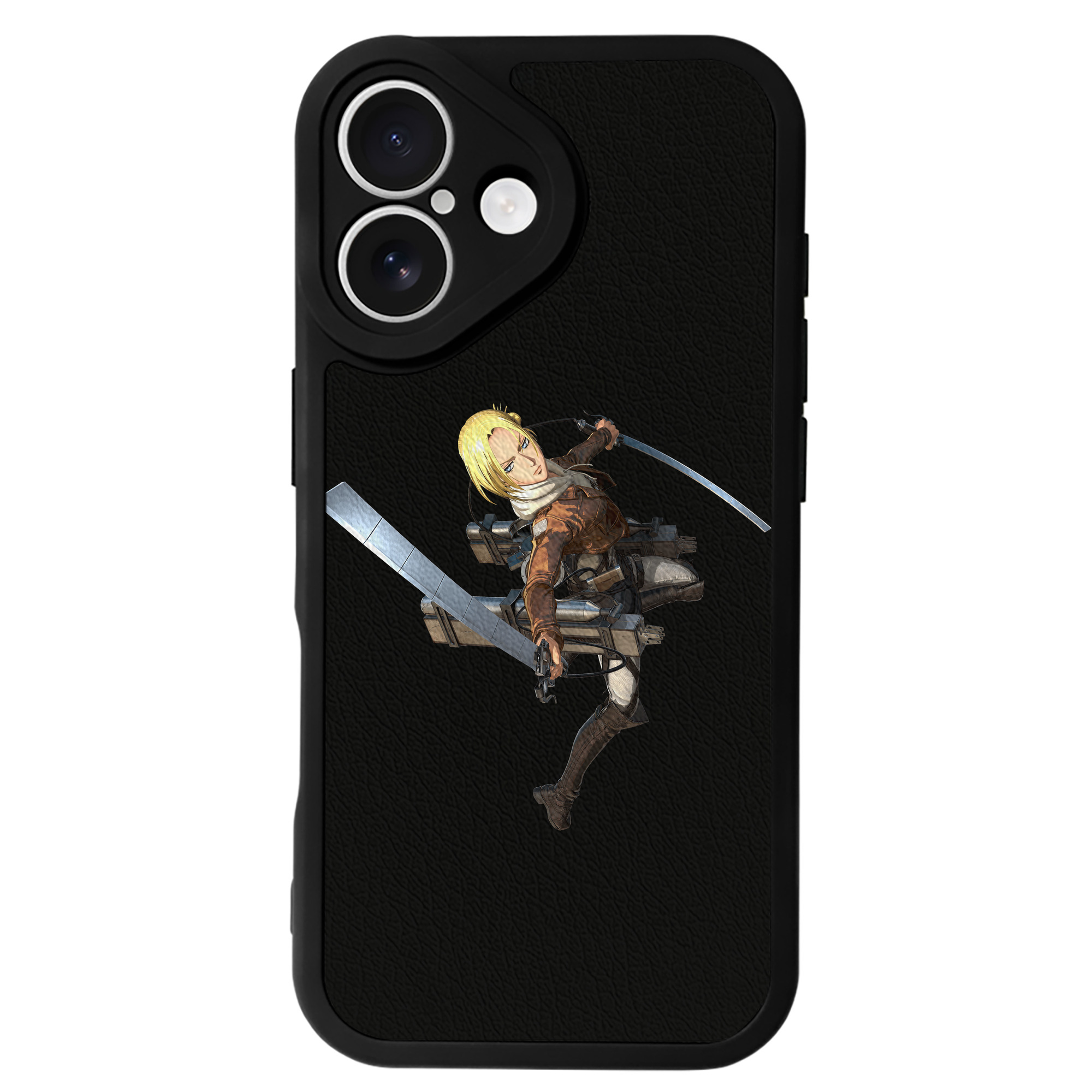 （画像用） 進撃の巨人 アニ・レオンハート Attack on Titan Annie Leonhart 【iPhone 16シリーズ対応】シリコンスマホケース（レザー調） 材質：シリコン